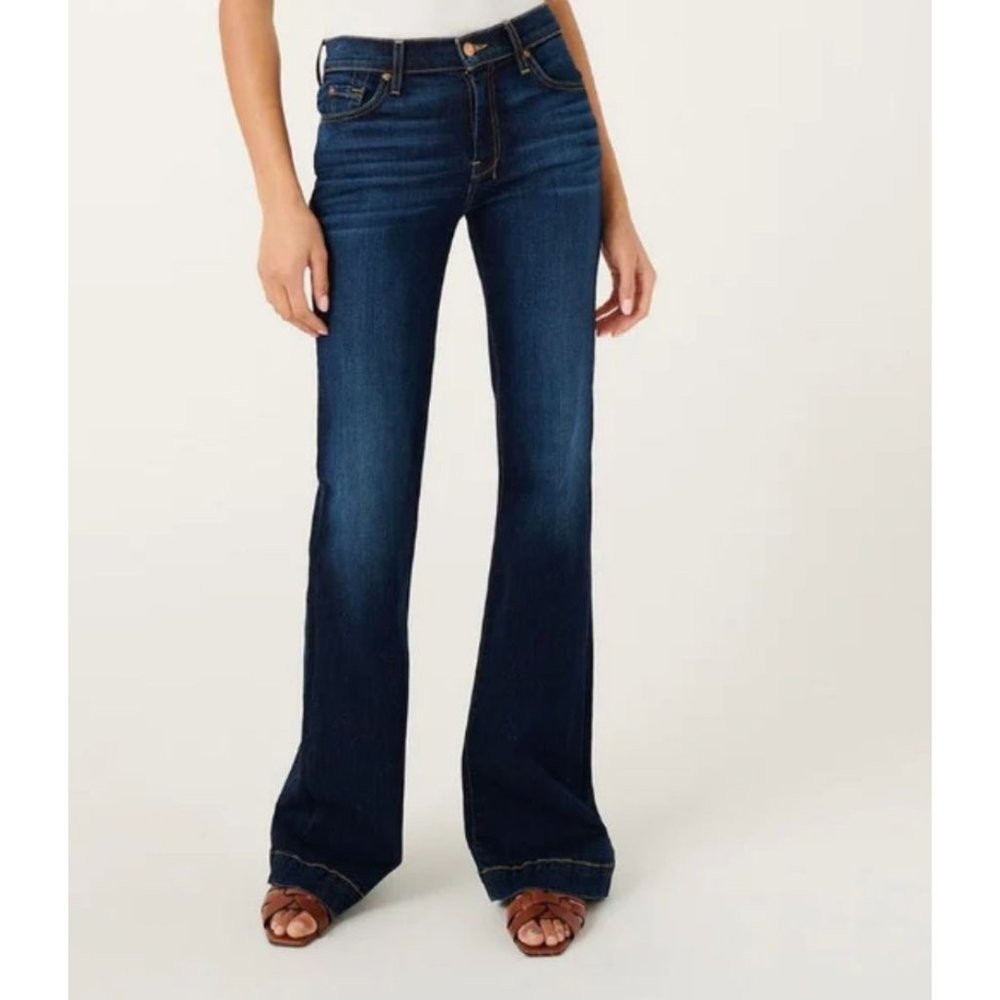 7 For All Mankind Size 28 B(AIR) Authentic Denim DOJO In Fate Blue Jeans